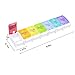 Pill Organizer, Weekly 7 Day AM PM Pill box, Travel Large Daily Pill Cases with Easy Push Button Design for Vitamins/ Fish Oil/ Capsules/ Supplements