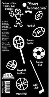 Black & White Sporting Accessories Stickers