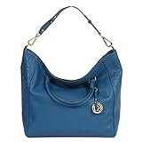 Da Milano Women's Handbag (Blue) (LB-4116_BLUE_WAX/MAT)