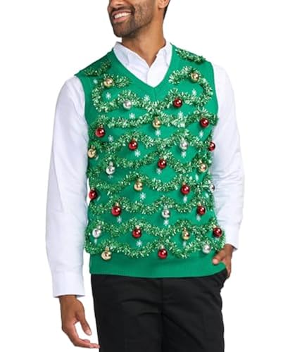 Tipsy Elves Men's Christmas Gaudy Garland Ugly Christmas Sweater