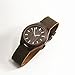 WIOR Walnut Wood Watches for Men Brown Leather Strap Wristwatches Genuine Leather Band with Gift Box