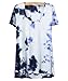 GETUBACK Women's Tie Dye Low Cut Tunic Top M/M Blue