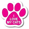 I Love My Dog Magnet Decal – Heart Paw Print Design, 5x5 Inch Heavy Duty Car Magnet For SUV, Truck