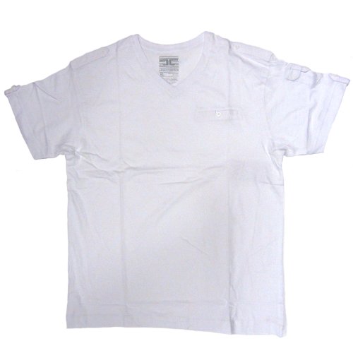 Jordan Craig Captain V-Neck Tee White 