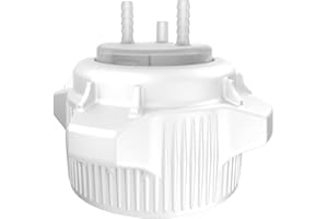 FOXX LIFE SCIENCES VersaCap 83mm (83B) Carboy and Bottle Caps, Open Cap with Tangle Free Hose Barb Adapter, Two 1/4 Inch Barbs for 1/4 Inch ID Tubing