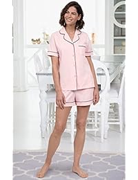 PajamaGram - Pijama de algodón suave para mujer