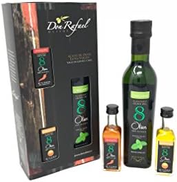 8Olivos Premuim Extra Virgin Flavored Olive Oil Gift Set Award Winning Tri-Pack Cold Press (Oregano)