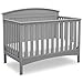 Delta Children Archer Solid Panel 4-in-1 Convertible Baby Crib, Grey primary