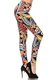 Leggings Depot Women's Pemium Quality Ultra Soft Printed Fashion Leggings -Regular and Plus Sizes (One Size: Small / Medium, Bella Donna)