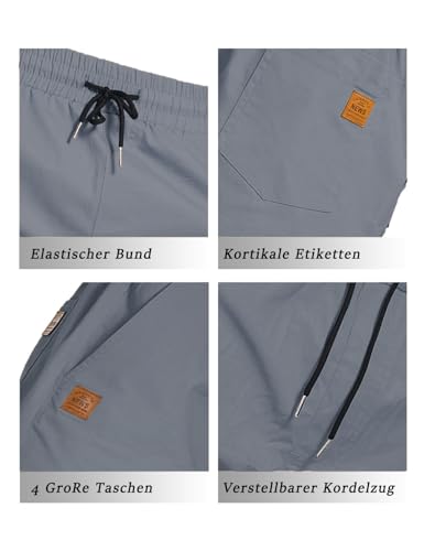 JustSun Shorts Men Cotton Summer Shorts Casual Chino with Pockets