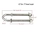 Amarine-made Stainless Steel Marine Boat Stern Bow Eye Tie Down U Bolt (1/2-Inch and 3/8-Inch Optional) (Silver, 1/2