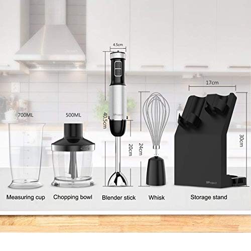 XProject 800W 4in1 Hand Blender with 6 Speed,Powerful