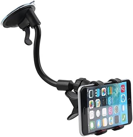 Universal Windshield long arm clamp car phone mount holder shockproof with strong suction cup/cellphone holder for iPhone 8 8Plus X 7 7Plus 6 6Plus Galaxy S9 S8 S7 S6 Google LG Smartphone