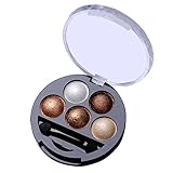 TF-Duan Cosmetics Makeup Pigment Eyeshadow 5 Colors Eye Shadow Powder Metallic Shimmer Warm Color (#4)