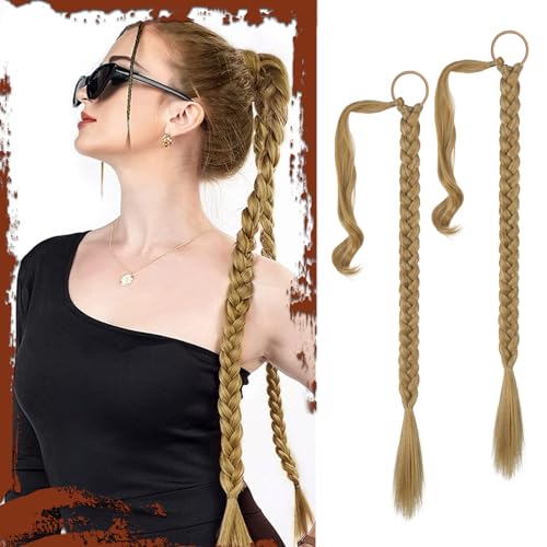 SOFEIYAN Long Braid Ponytail Extension with Hair