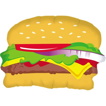 Betallic 15462 Hamburger Foil Balloon, 28
