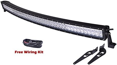 OHMU Cruiser Roof Brackets With 300W 52 Inch Curved Cree LED Work Light Bar Free Wiring Kit Flood Spot Combo Beam For 07-14 Toyota Cruiser FJ Roof Brackets