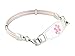 N-Style ID Medical Alert Bracelet for Women | Lymphedema Alert Left Arm | Other Conditions Available | Chapel Cable, Pink, 7.75