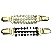 Evelots Sweater/Vest Clip-Immitation Pearls and Crystal-Dress/Blouse Clip-Set/2