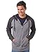 Global Blank Mens Lightweight Hoodie Soft T-Shirt with Zipper and Pockets XL Charcoal/Grey