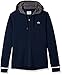 Lacoste Men's Long Sleeve Hoodie with Novak Back Graphic Sweatshirt, SH6683, Navy Blue/White, Medium