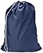 Nylon Laundry Bag - Locking Drawstring Closure and Machine Washable. These Bags will Fit a Laundry Basket or Hamper and Strong Enough to Carry up to Three Loads of Clothes. (Navy Blue)