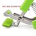 TOPOKO Green Stainless Steel Retriever Tongs / Gripper Clip for Hot and Cold Plate, Bowl, Dish, Tray. Perfect Accessory for Retrieve from Instant Pot, Microwave, Oven, Pot. 2 Pack