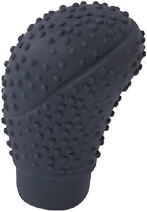 HAINENG Fashion Silicone Antiskid Dots Oval Universal Car Automatic Stick Gear Shift Knob Covers H-D02-Gy
