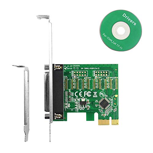 GODSHARK PCIe Parallel Port Expansion Card, PCI Express to DB25 LPT Converter Adapter Controller for Desktop with Low Bracket