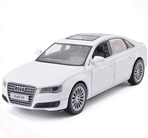 GXL- 1:32 Audi A8 Simulation Alloy Toy car Model Static car Model Gift Model Jewelry ( Color : White )