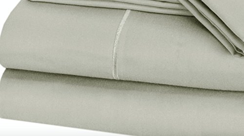 CHATEAU HOME COLLECTION Luxury 100% Pima Cotton 500 Thread Count Ultra Soft Solid Sheet Set, Lowest Prices - Mega Sale, Queen - Moonstone - Thumbnail 3