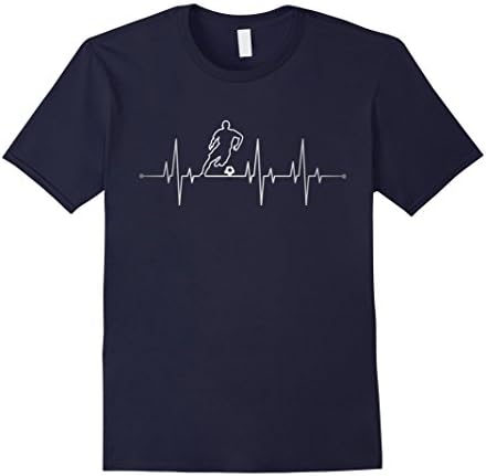 Mens Soccer Heartbeat T-Shirt Perfect Gift For Soccer Player Small Navy