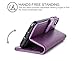 WaterFox iPhone XR Wallet Case with 4 Card Holder for Women, Detachable Cover Flip Folio PU Leather Wrist Strap Removable Magnetic Kickstand with Floral Flower Design for Girls - Purple