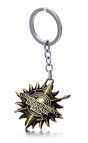 REINDEAR Official Game of Thrones House Martell Sigil Crest Metal Keychain US Seller (Sunspear Bronze)