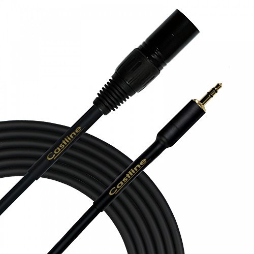 50 Ft Castline Gold XLR male to 3.5mm TRS Patch Cable Mogami Neglex 2549