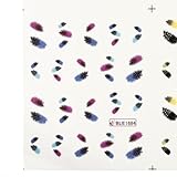 MBox Colorful Peacock Feather Nail Art Tips Nail Decal Stickers