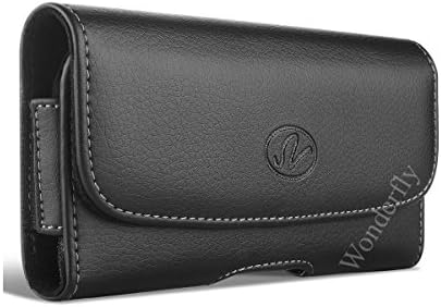 Horizontal Holster Compatible with Google Nexus 6P or Huawei Nexus 6P, a Leather Carrying Case with Belt Loops and Clip, Fits The Phone with a Silicone or Thin Case