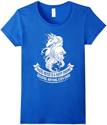 Women's There Never is a Happy Ending - Last Unicorn Shirt XL Royal Blue