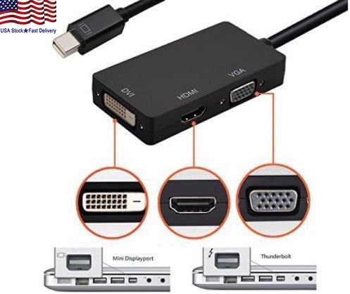 YamaMarket Mini Display Port DP to HDMI VGA DVI Converter For Microsoft surface pro 1 2 3 4