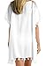 Yincro Womens Swimsuit Cover Ups Beach Bikini Bathing Suit Cover Up (Size B(Free Size, Fit US L-2XL), White)