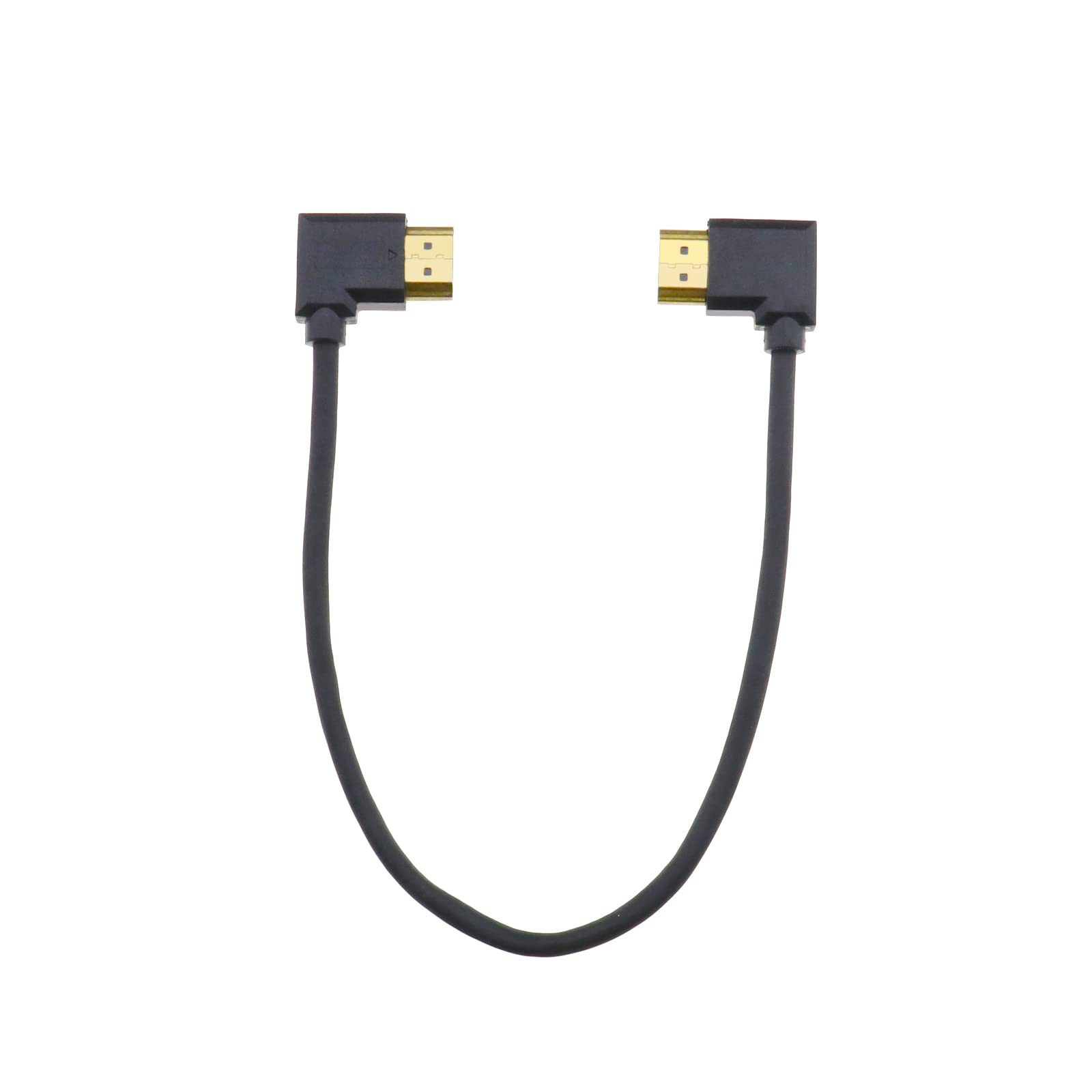 ECSiNG HDMI Cable Gold Plated High Speed 90 Degree Left to Right Angle HDMI Male Adapter Extension Cable for High-Definition TV Blu-Ray Player Projector