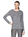 Amazon Essentials Women's Tech Stretch Long-Sleeve T-Shirt, Black Heather, Medium