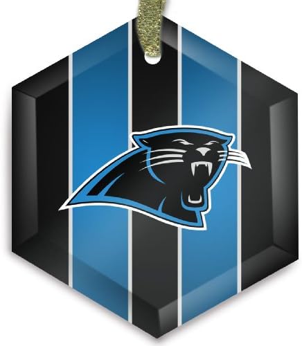 Carolina Panthers NFL 16 Crystal Christmas Ornament