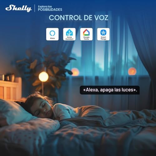 1 Gen3 - Interriptor Relé Inteligente con contactos secos, Wi-Fi y Bluetooth, Control remoto de luz por App, Compatible con Alexa y Google Home, No requiere Hub, Chip Shelly de 8MB - 2 Piezas