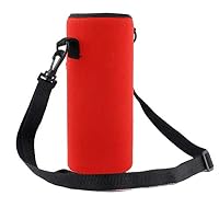 CHLZYD 1000ML Water Bottle Carrier Insulated Cover Bag Holder Strap Pouch Outdoor (red)