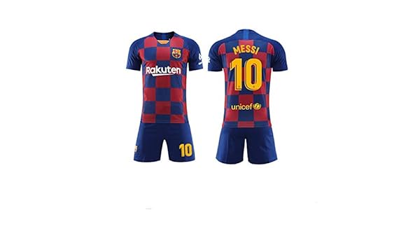 QIKHUK Conjunto de fútbol Barcelona Camiseta No. 10 Messi Ropa ...