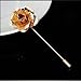 Seven And Eight Fashion Men Rose Floral Lapel Stick Brooch Pin Suit Tuxedo Corsage Accessory (Gold)