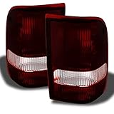 For 1993-1997 Ranger Smoked Red Tail Lights Replacement Assembly L+R Set Pair Left+Right 1994 1995 1996