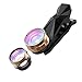 SEHOO Cell Phone Lens, 3 in 1 Clip-On iPhone Lens Kit, 180 Degree Supreme Fisheye, 0.67X Wide Angle Lenses with 10X Macro Lens for Samsung Android Smartphones iPhone