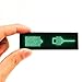 LED Name Tag, MECO Name Badge Rechargeable Pin Magenta Price Tag Reusable Business Card Screen with 4812 Pixels Programming Scrolling for Restaurant Shop Party Bar Exhibition(PC Only) - Green